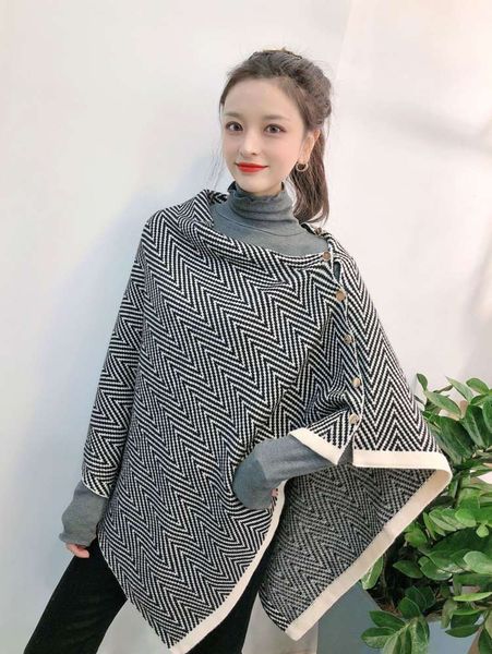 korean new button corrugated shawl dual purpose autumn and winter thickening warm cashmere like women's scarf, Blue;gray
korean new button corrugated shawl dual purpose autumn and winter thickening warm cashmere like women's scarf, Blue;gray