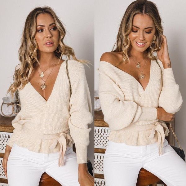 women's sweaters autumn winter fashion women sweater pullover casual elegant long sleeve bandage solid backless knitted, White;black
women's sweaters autumn winter fashion women sweater pullover casual elegant long sleeve bandage solid backless knitted, White;black