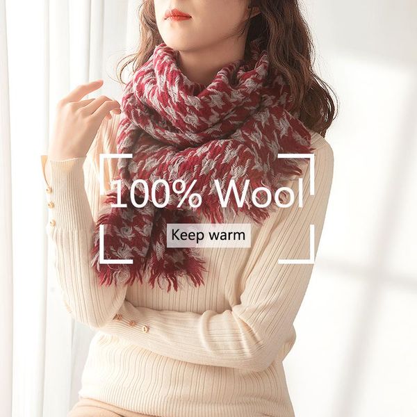 scarves inner mongolia pure wool worsted australian women's thousand bird lattice scarf autumn winter warm shawl dual use, Blue;gray
scarves inner mongolia pure wool worsted australian women's thousand bird lattice scarf autumn winter warm shawl dual use, Blue;gray