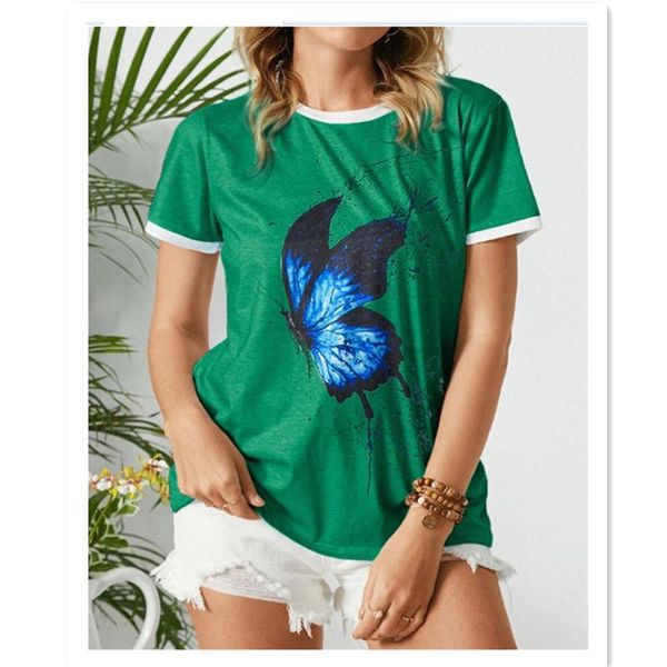 women's t-shirt fashion butterfly print t shirt women clothing summer o neck short sleeve ladies casual girls 2021, White
women's t-shirt fashion butterfly print t shirt women clothing summer o neck short sleeve ladies casual girls 2021, White