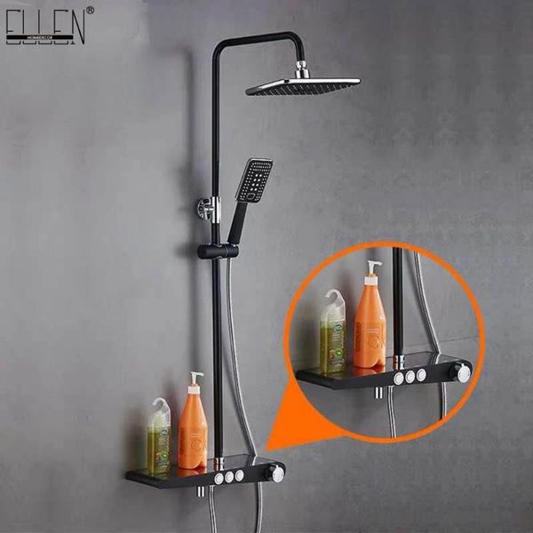 vidric black rain shower faucet set wall mounted rainfall faucets storage bath mixer tap cold with hand el3902 bathroom sets 
vidric black rain shower faucet set wall mounted rainfall faucets storage bath mixer tap cold with hand el3902 bathroom sets