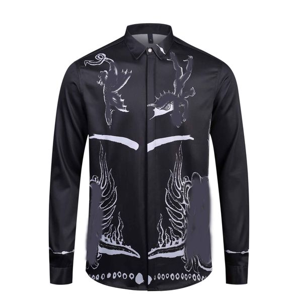 fashion designer slim shirt for men 3d medusas black gold floral print men's dress long sleeve business casual dmjy, White;black
fashion designer slim shirt for men 3d medusas black gold floral print men's dress long sleeve business casual dmjy, White;black