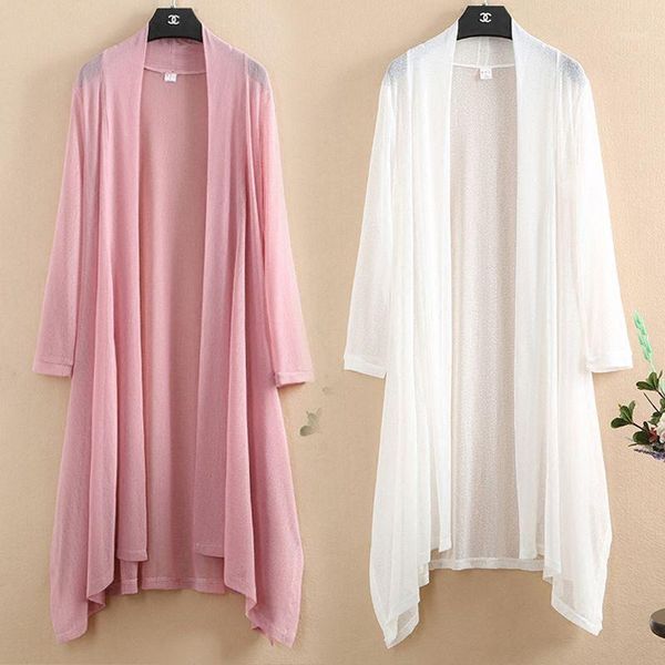 spring and summer in the long net ice silk sweater cardigan women loose air conditioning sunblock shawl coat thi women's swimwear, White;black
spring and summer in the long net ice silk sweater cardigan women loose air conditioning sunblock shawl coat thi women's swimwear, White;black