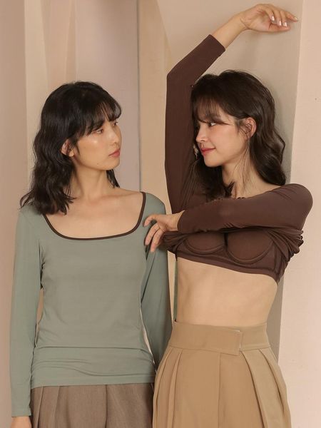 camisoles & tanks self-heating thermal underwear for women with chest pad autumn clothes inner shirts thin low-necked blouse, Black;white
camisoles & tanks self-heating thermal underwear for women with chest pad autumn clothes inner shirts thin low-necked blouse, Black;white