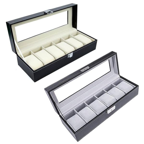 watch boxes & cases luxury display holder 6 slots leather storage box organizer mechanical mens black jewelry gift case, Black;blue
watch boxes & cases luxury display holder 6 slots leather storage box organizer mechanical mens black jewelry gift case, Black;blue
