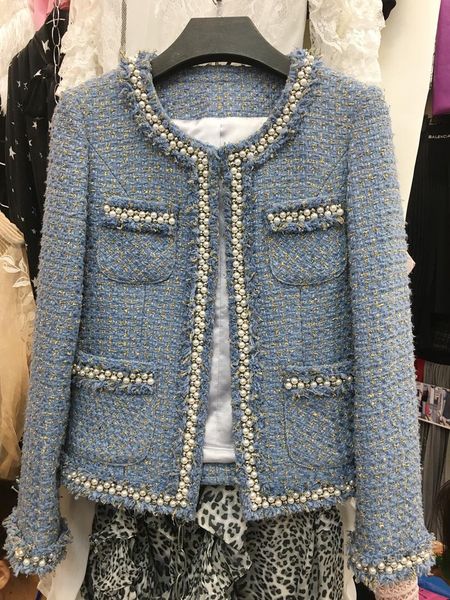 women's jackets little fragrance jacket female 2021 spring french autumn and winter woven short high-end ladies blouse tweed, Black;brown
women's jackets little fragrance jacket female 2021 spring french autumn and winter woven short high-end ladies blouse tweed, Black;brown
