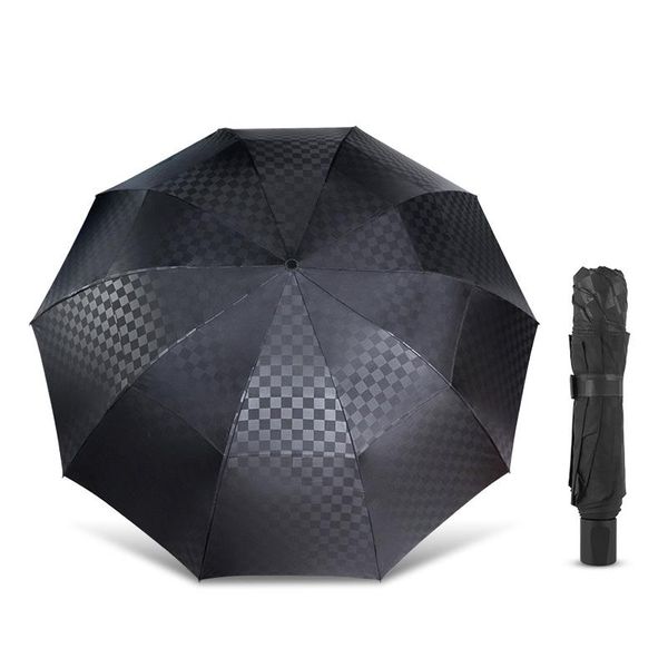 umbrellas double layer big umbrella rain women men 3 folding windproof business dark grid parasol family travel gear u5b004
umbrellas double layer big umbrella rain women men 3 folding windproof business dark grid parasol family travel gear u5b004
