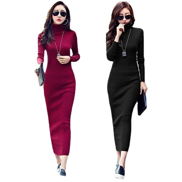 party dresses women autumn winter long sleeve knitted slim female ladies turtleneck sweater elastic knit dress vestidos qq-183, White;black
party dresses women autumn winter long sleeve knitted slim female ladies turtleneck sweater elastic knit dress vestidos qq-183, White;black
