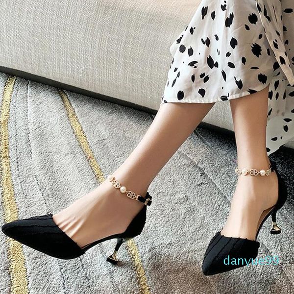women pumps high heels pointed toe chain fashion woman buckle strap shoes ladies sandals spring summer 2021 new footwear, Black
women pumps high heels pointed toe chain fashion woman buckle strap shoes ladies sandals spring summer 2021 new footwear, Black