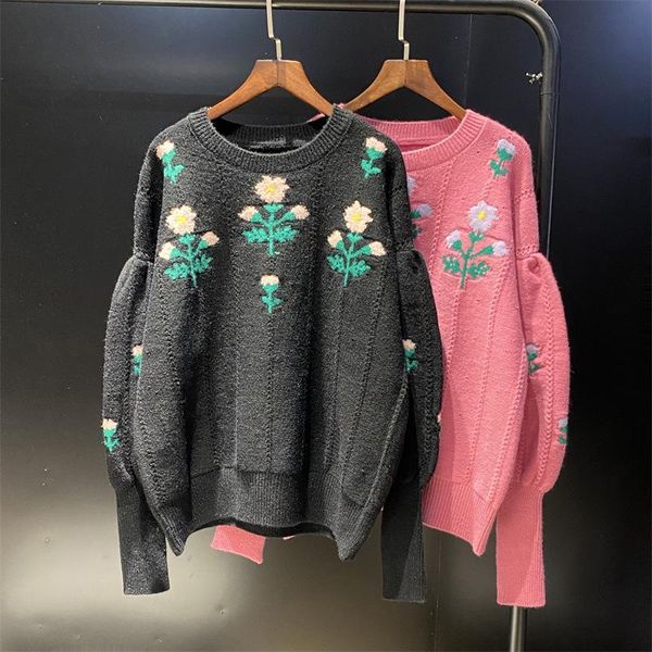 women's sweaters fashion elegant floral embroidery sweater sweet jumper o-neck lantern sleeve loose pullovers japanese autumn vintage k, White;black
women's sweaters fashion elegant floral embroidery sweater sweet jumper o-neck lantern sleeve loose pullovers japanese autumn vintage k, White;black