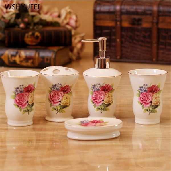 bath accessory set wshyufei 5pcs/set european ceramics bathroom accessories kit cups toothbrush holder soap dish household wash supplies
bath accessory set wshyufei 5pcs/set european ceramics bathroom accessories kit cups toothbrush holder soap dish household wash supplies