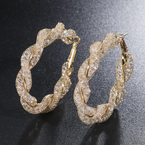 hoop & huggie 2 pairs elegant geometric round punk zircon cubic hollow out gold plated big circle ear stud earring, Golden;silver
hoop & huggie 2 pairs elegant geometric round punk zircon cubic hollow out gold plated big circle ear stud earring, Golden;silver