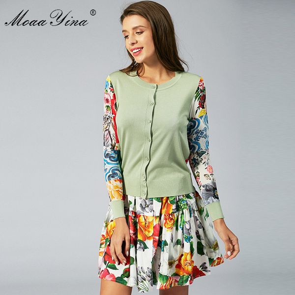 fashion spring autumn long sleeve knitting women's elegant floral print silk wool sweater 210524, White
fashion spring autumn long sleeve knitting women's elegant floral print silk wool sweater 210524, White