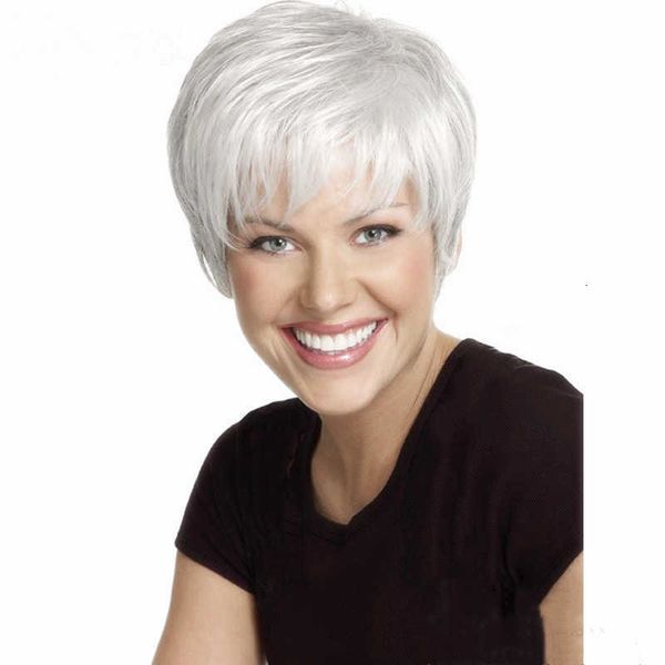 sier white women's short wig oblique bangs wig, Black
sier white women's short wig oblique bangs wig, Black