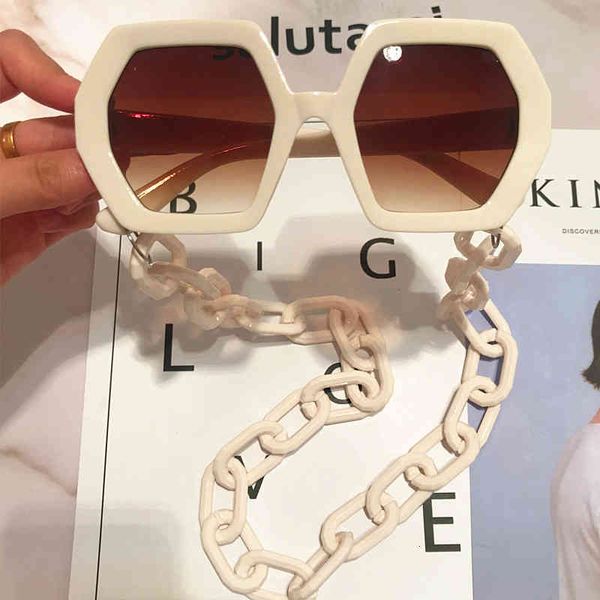 luxury designer sunglasses unique chain set for women 2021 brand polygon square sun glasses female vintage punk eyewear beige men shades 062, White;black
luxury designer sunglasses unique chain set for women 2021 brand polygon square sun glasses female vintage punk eyewear beige men shades 062, White;black