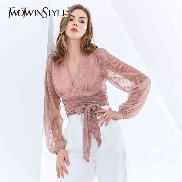 elegant slim shirt for women v neck lantern sleeve lace up bowknot short female fashion clothing autumn 210423, White
elegant slim shirt for women v neck lantern sleeve lace up bowknot short female fashion clothing autumn 210423, White