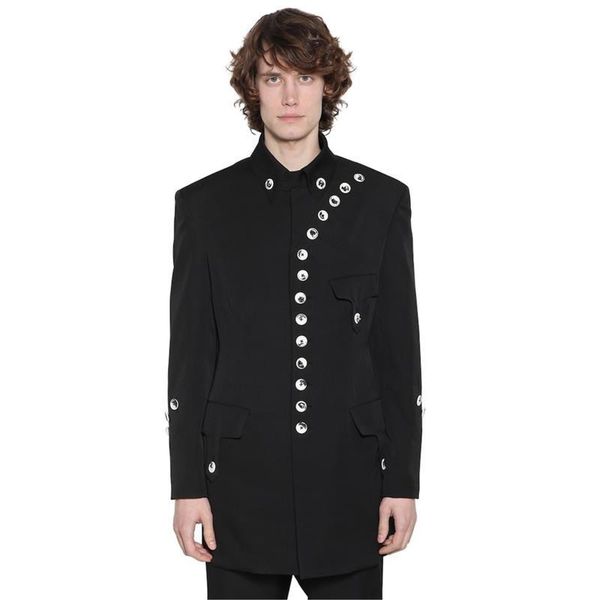 men's suits & blazers style s-7xlcasual jacket catwalk custom collar chinese suit, White;black
men's suits & blazers style s-7xlcasual jacket catwalk custom collar chinese suit, White;black