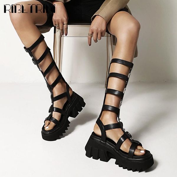 trendy female platform wedges open toe leisure shoes vintage gladiator summer women sandals cool, Black 
trendy female platform wedges open toe leisure shoes vintage gladiator summer women sandals cool, Black