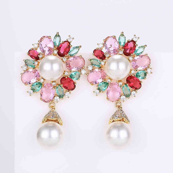 pretty colorful zircon earrings with pearl pendant luxury gold plating women lady jewelry xiumeiyizu brand whole cheap, Silver
pretty colorful zircon earrings with pearl pendant luxury gold plating women lady jewelry xiumeiyizu brand whole cheap, Silver