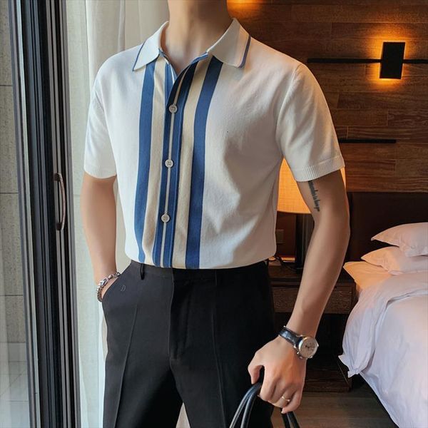 summer british style shirt blue men polos black color contrast soft knit fashion short sleeve golf vtement, White;black
summer british style shirt blue men polos black color contrast soft knit fashion short sleeve golf vtement, White;black