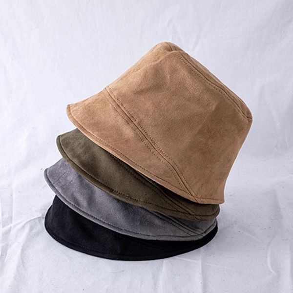 wide brim hats 2021 suede bucket women face-covering fisherman hat men autumn winter warm solid korean style soft cloche cap adjustable, Blue;gray
wide brim hats 2021 suede bucket women face-covering fisherman hat men autumn winter warm solid korean style soft cloche cap adjustable, Blue;gray