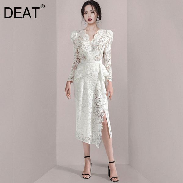 women white asymmetrical lace high waist dress v-neck long princess sleeve slim fit fashion tide summer 7e0245 210421, Black;gray
women white asymmetrical lace high waist dress v-neck long princess sleeve slim fit fashion tide summer 7e0245 210421, Black;gray