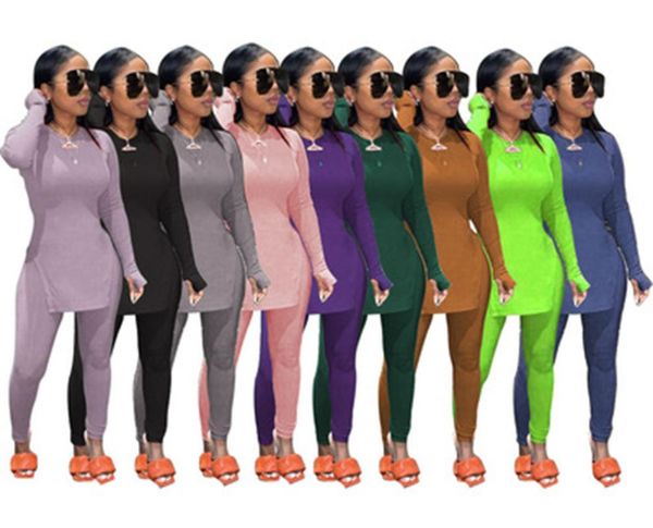 women's two piece pants fitness women set autumn solid long sleeve o-neck side slit t shirts legging slim matching casual streetwear, White
women's two piece pants fitness women set autumn solid long sleeve o-neck side slit t shirts legging slim matching casual streetwear, White
