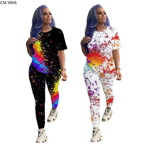 cm.yaya active wear women painted print two piece set short sleeve tee pencil long pants suit sweatsuit tracksuit outfit 210727, White
cm.yaya active wear women painted print two piece set short sleeve tee pencil long pants suit sweatsuit tracksuit outfit 210727, White
