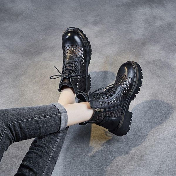 boots sandals women summer fashion women's 2021cool perforated mesh leather short thick heel, Black
boots sandals women summer fashion women's 2021cool perforated mesh leather short thick heel, Black