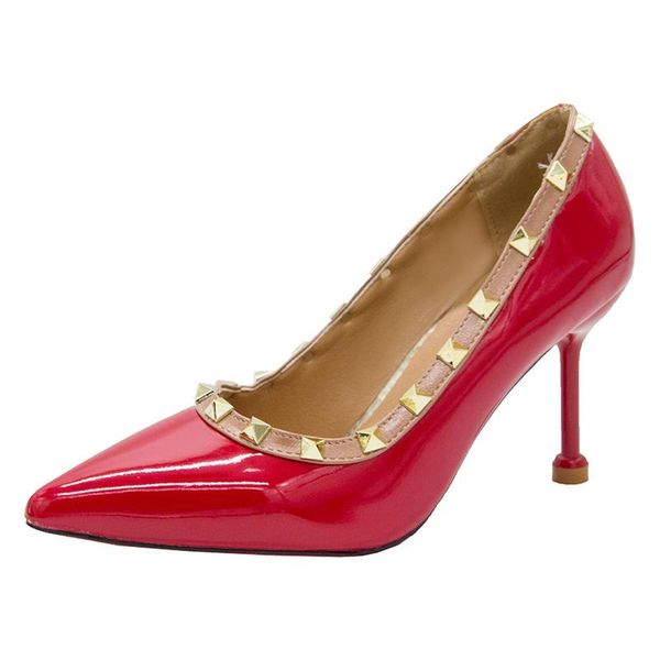 dress shoes female pumps nude shallow mouth women fashion metal rivet office work wedding ladies fine heel woman high, Black
dress shoes female pumps nude shallow mouth women fashion metal rivet office work wedding ladies fine heel woman high, Black