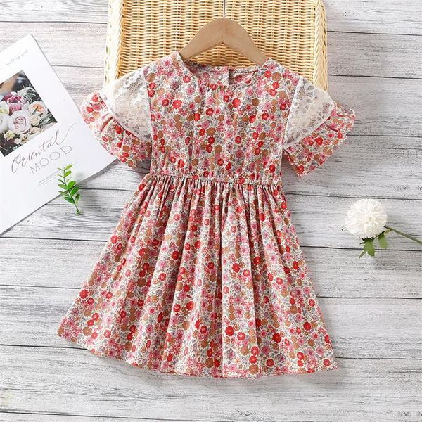 girl's dresses summer kids girls floral lace ruffles sleeves girl casual elastic waist es children clothes e691 w78n, Red;yellow
girl's dresses summer kids girls floral lace ruffles sleeves girl casual elastic waist es children clothes e691 w78n, Red;yellow