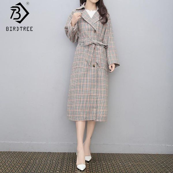 women's trench coats plus size 2021 autumn england style plaid loose turn-down collar full sleeve sashes single breasted coat c98806k, Tan;black
women's trench coats plus size 2021 autumn england style plaid loose turn-down collar full sleeve sashes single breasted coat c98806k, Tan;black