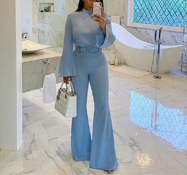 winter autumn with belt elegant women rompers solid color flare sleeve wide leg office lady workwear, Black;white
winter autumn with belt elegant women rompers solid color flare sleeve wide leg office lady workwear, Black;white