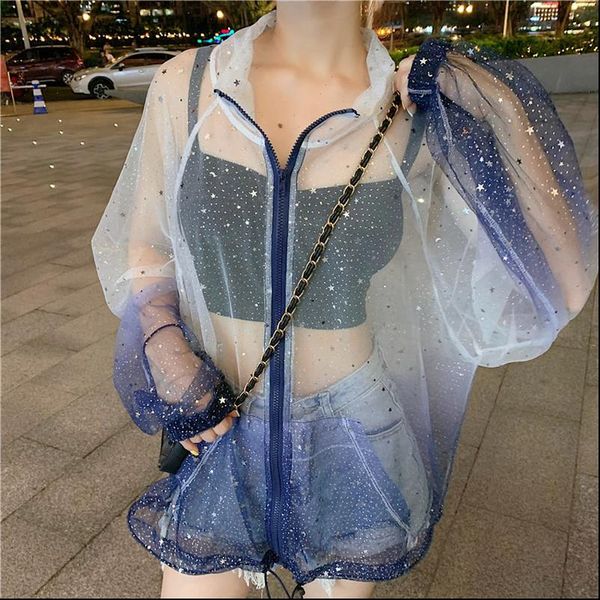 stars sequins gradient color women hoodie harajuku ins style sun protect hooded cardiagn fashion summer outwear femme, Black
stars sequins gradient color women hoodie harajuku ins style sun protect hooded cardiagn fashion summer outwear femme, Black