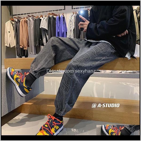 clothing apparel drop delivery 2021 spring arrivals casual letter jeans mens loose 5xl large trend korean version allmatch sports pants fq40, Blue
clothing apparel drop delivery 2021 spring arrivals casual letter jeans mens loose 5xl large trend korean version allmatch sports pants fq40, Blue