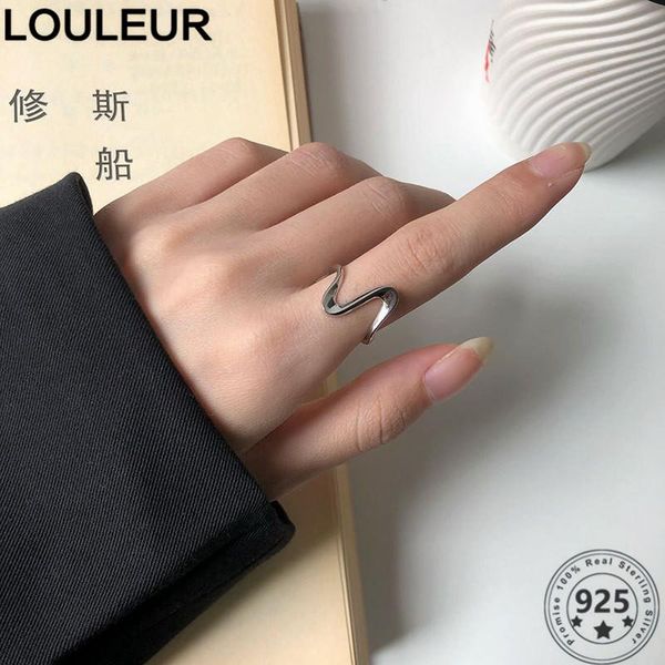 louleur 2021 trend 925 sterling silver ring wave pattern for fashion women adjustable jewelry cluster rings, Golden;silver
louleur 2021 trend 925 sterling silver ring wave pattern for fashion women adjustable jewelry cluster rings, Golden;silver