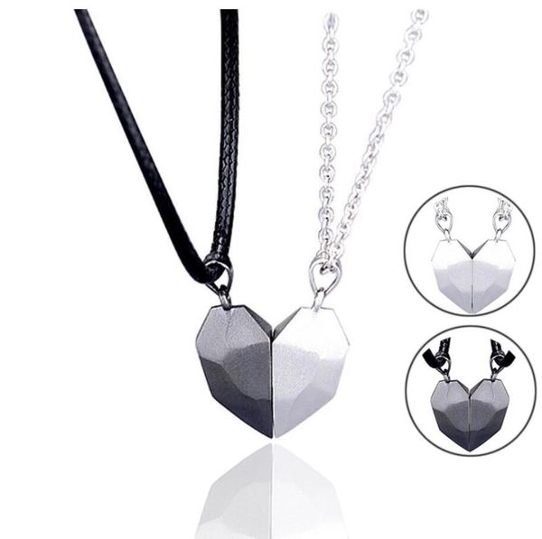 minimalist lovers matching friendship heart pendant couple magnetic distance faceted heart pendant necklace couple jewelry, Silver
minimalist lovers matching friendship heart pendant couple magnetic distance faceted heart pendant necklace couple jewelry, Silver