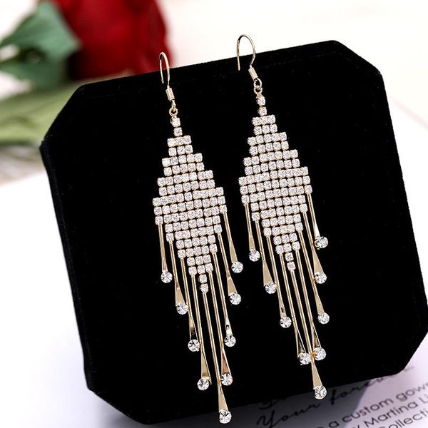dangle & chandelier long tassel drop earrings silver color 2021 fashion hanging women summer jewelry girls party gift