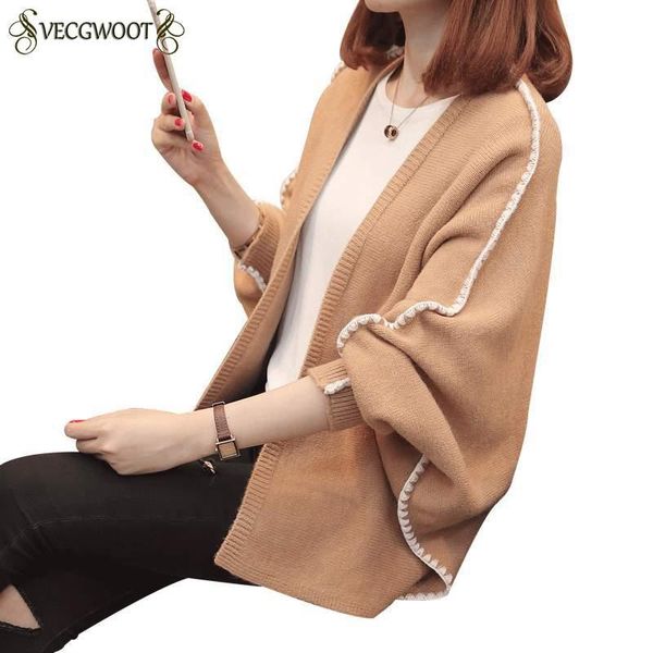 women's sweaters 2021 spring women sweater jacket fashion knit cardigan bat sleeves coat casual loose outerwear korean ux81, White;black
women's sweaters 2021 spring women sweater jacket fashion knit cardigan bat sleeves coat casual loose outerwear korean ux81, White;black