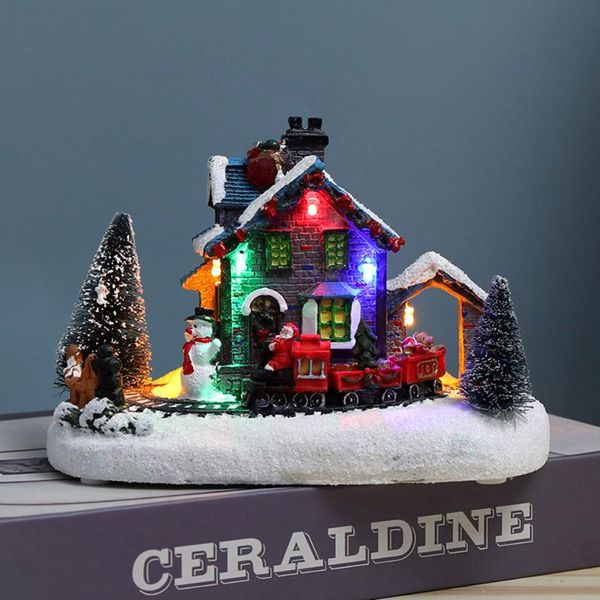 party favor resin christmas ornament village house decoration town with warm led light santa claus train snowman battery operated
party favor resin christmas ornament village house decoration town with warm led light santa claus train snowman battery operated