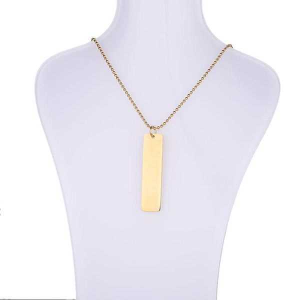 pendant necklaces stainless steel stamping blank rectangle bar necklace for bead metal long choker 10 pcs, Silver
pendant necklaces stainless steel stamping blank rectangle bar necklace for bead metal long choker 10 pcs, Silver