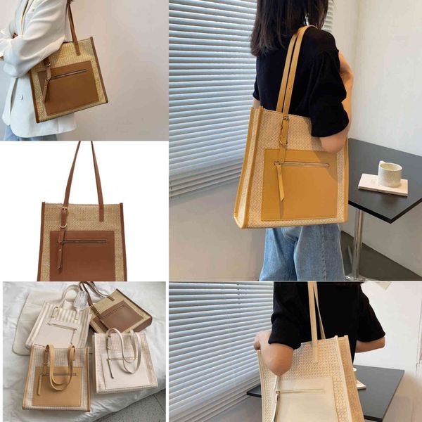 design large capacity tote women's bag new woven shoulder student book hand style commuting purses outlet
design large capacity tote women's bag new woven shoulder student book hand style commuting purses outlet