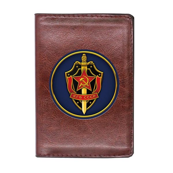 card holders brown leather case retro cccp special forces kgb men women passport cover slim travel id holder wallet, Brown;gray
card holders brown leather case retro cccp special forces kgb men women passport cover slim travel id holder wallet, Brown;gray