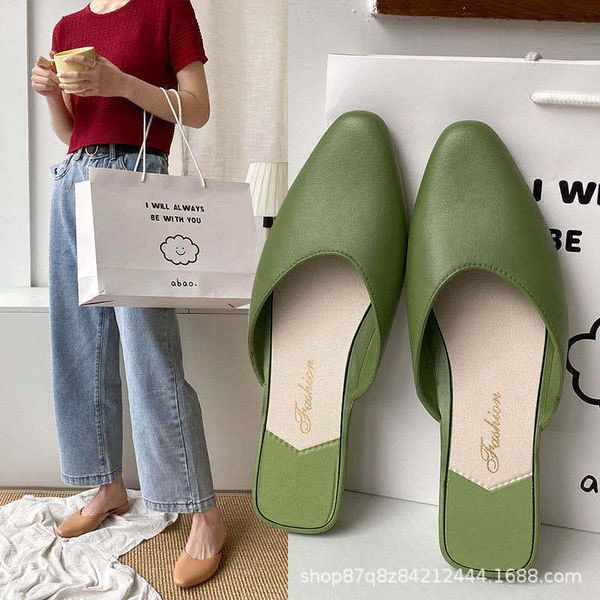 baotou half slippers women summer wear flat bottom low heel one-foot lazy sandals and spring autumn, Black
baotou half slippers women summer wear flat bottom low heel one-foot lazy sandals and spring autumn, Black
