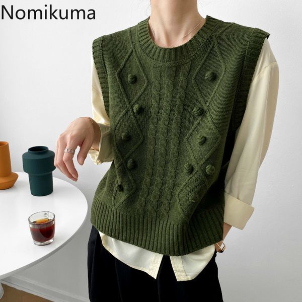 nomikuma arrival o neck sleeveless pullover solid color casual vintage waistcoat sweater women fashion ropa mujer 3c326 210514, White
nomikuma arrival o neck sleeveless pullover solid color casual vintage waistcoat sweater women fashion ropa mujer 3c326 210514, White