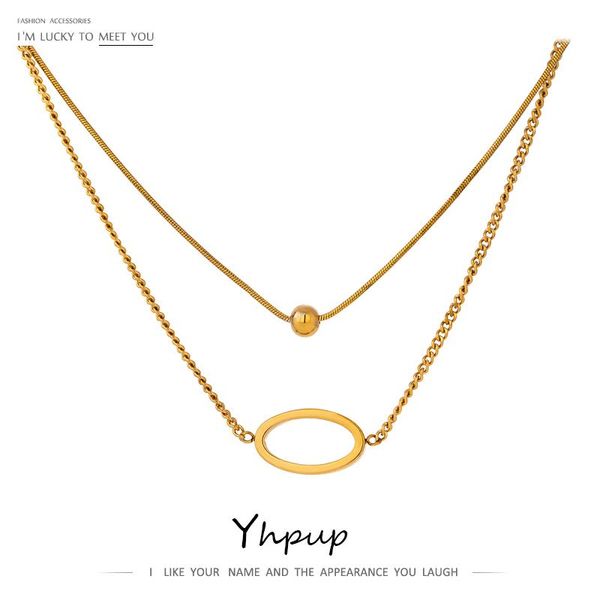 yhpup 2021 stainless steel layered choker necklace for women gold color metal 18 k chain accessories gift pendant necklaces, Silver
yhpup 2021 stainless steel layered choker necklace for women gold color metal 18 k chain accessories gift pendant necklaces, Silver
