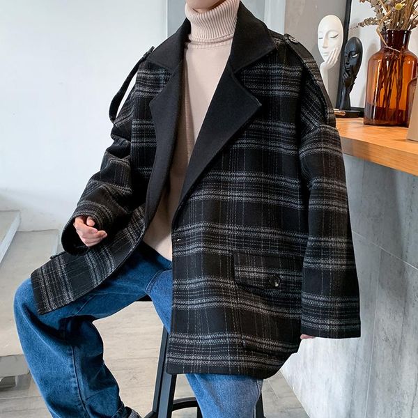 men's wool & blends lomemol fall/winter plaid woolen jacket women's loose raglan sleeves large edition mens jackets and coats, Black
men's wool & blends lomemol fall/winter plaid woolen jacket women's loose raglan sleeves large edition mens jackets and coats, Black