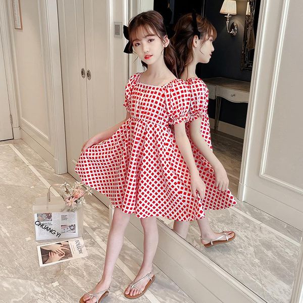 girl's dresses girls summer children clothes kids short sleeved cute plaid a-line dress princess for baby, Red;yellow
girl's dresses girls summer children clothes kids short sleeved cute plaid a-line dress princess for baby, Red;yellow