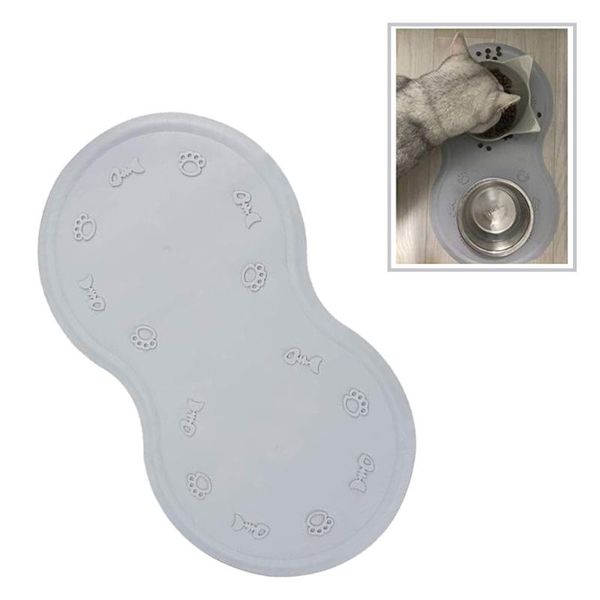 kennels & pens dual cat mat pet water feeder bowl cushion silicone base 
kennels & pens dual cat mat pet water feeder bowl cushion silicone base