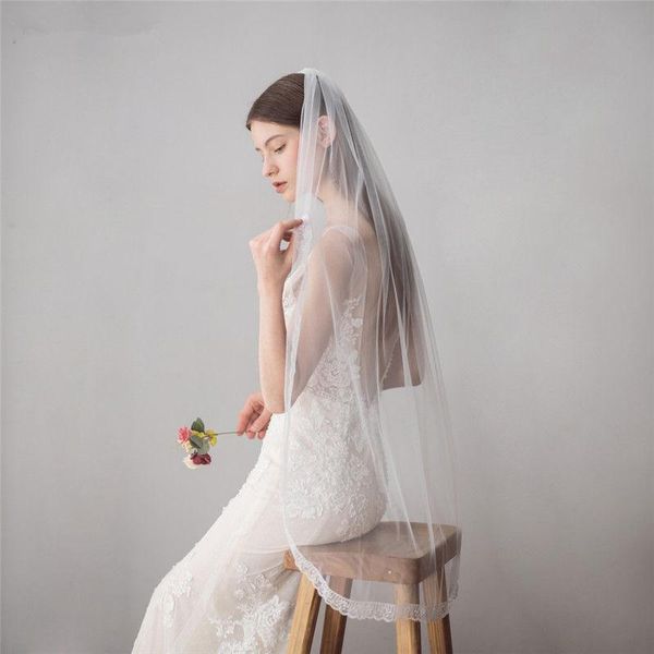 bridal veils 2021 white veus de noiva veil one-layer 1.5m lace edge brides appliqued luxury wedding accessories v610, Black
bridal veils 2021 white veus de noiva veil one-layer 1.5m lace edge brides appliqued luxury wedding accessories v610, Black